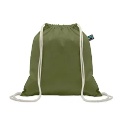Worek ze sznurkiem Fairtrade 18 / Ciemnozielony MO2591-60