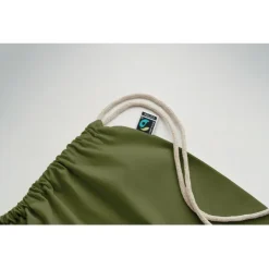 Worek ze sznurkiem Fairtrade 18 / Ciemnozielony MO2591-60