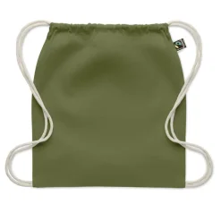 Worek ze sznurkiem Fairtrade 18 / Ciemnozielony MO2591-60