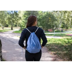 Worek ze sznurkiem i torba na zakupy z bawełny z recyklingu, 2 w 1 | Jamarion / Beżowy V2149-20