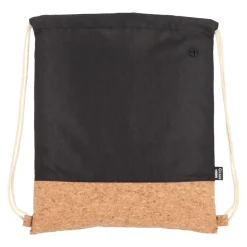 Worek ze sznurkiem R-PET i korek 35 x 40 cm / Czarny LT91392-N0002