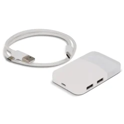 2598 | Xoopar iLo Mini Hub– 4 in 1 Adapter – USB 2.0 Data Transfer - Splitter / Biały LT41309-N0001