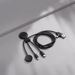 Xoopar Mr. Bio Long, wielofunkcyjny kabel do Apple i Samsung Watch,1 metr / Czarny LT41031-N0002