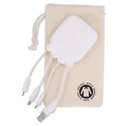 3192 | Xoopar Octopus Gamma 2 Bio Charging cable with 3.000mAh Powerbank / Biały LT41410-N0001