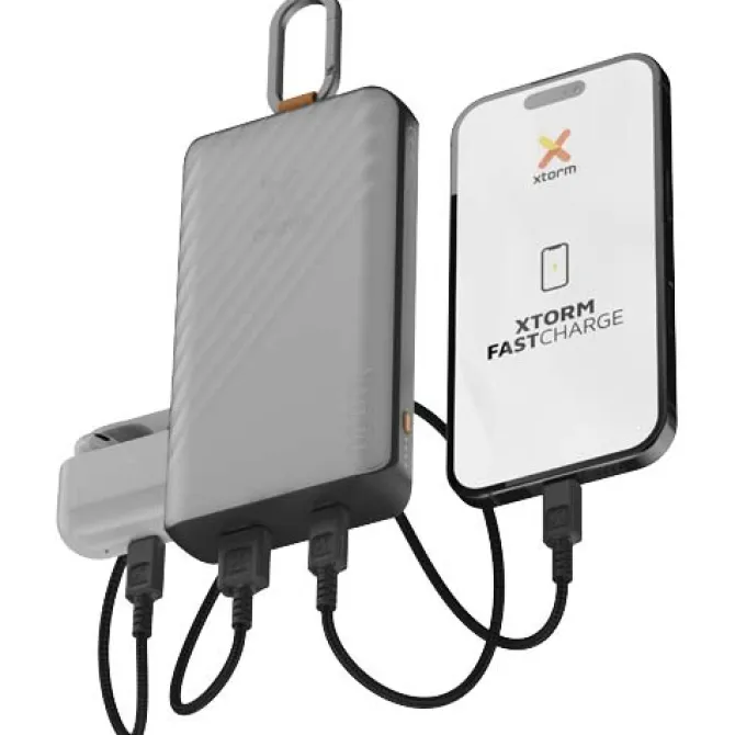 Xtorm XG2S101 Go2 powerbank solarny o pojemności 10.000 mAh i mocy 15 W ze światłem / Ciemnografitowy 12447984
