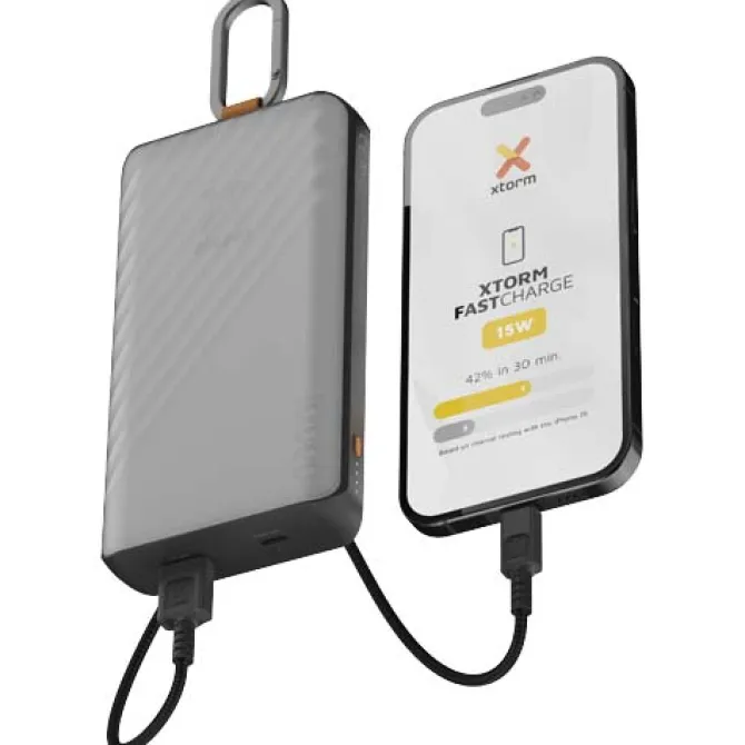 Xtorm XG2S101 Go2 powerbank solarny o pojemności 10.000 mAh i mocy 15 W ze światłem / Ciemnografitowy 12447984