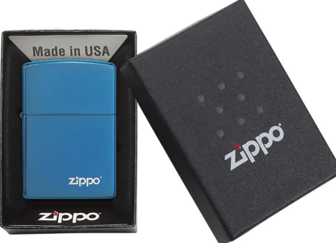 Zapalniczka Zippo Classic z logo / Niebieski połysk ZIP60001579