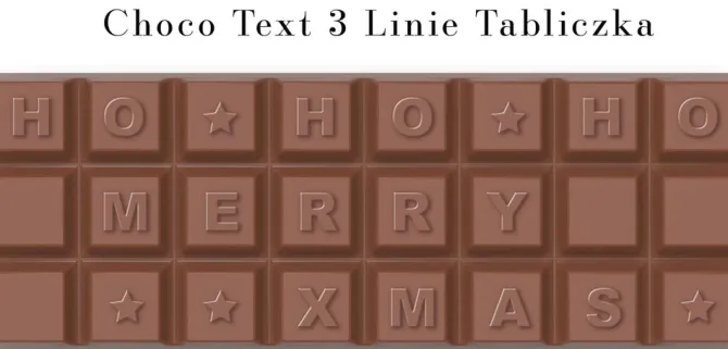 Zestaw Czekoladek Choco Text 3 Linie W Kopercie Separate Xmas / Wielokolorowy S0593S/XM