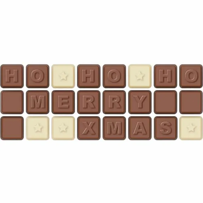 Zestaw Czekoladek Choco Text 3 Linie W Kopercie Separate Xmas / Wielokolorowy S0593S/XM