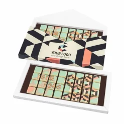 Zestaw czekoladek Choco Text 4 linie print / Wielokolorwy S0594P