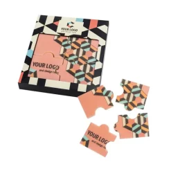 Zestaw czekoladek z nadrukiem Puzzle 4 sztuki / Wielokolorowy S0048