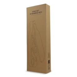 Zestaw do wina w pudełku z bambusa / Naturalny LT94569-N0094