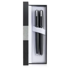 Zestaw metalowe pióro kulkowe oraz długopis / Kingdom / Czarny IP33038311