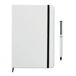 Zestaw notes z długopisem / Biały MO9348-06