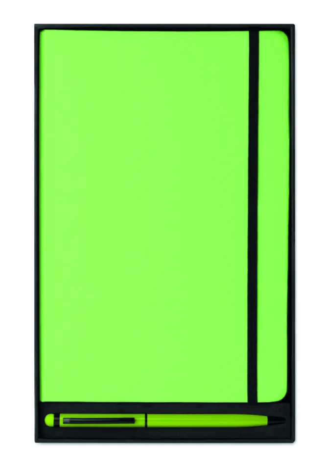 Zestaw notes z długopisem / Limonka MO9348-48
