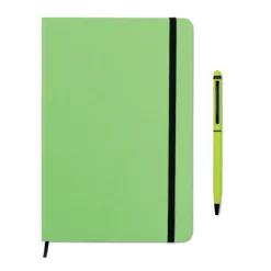 Zestaw notes z długopisem / Limonka MO9348-48