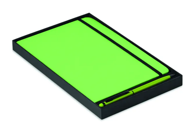 Zestaw notes z długopisem / Limonka MO9348-48