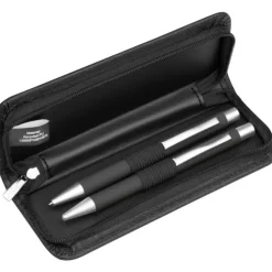 Zestaw piśmienny długopis i ołówek automatyczny soft touch UPPSALA / Czarny 441003