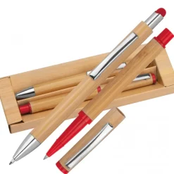 Zestaw piśmienny długopis i pióro kulkowe touch pen SOPHIE / Czerwony 1255805