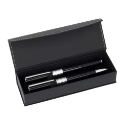 Zestaw piśmienny metalowe pióro kulkowe i długopis / Crystal / Czarny IP33037411