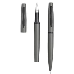 Zestaw piśmienny - metalowy długopis i pióro kulkowe / Mety / Royal blue IP33037864