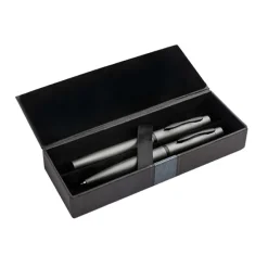 Zestaw piśmienny - metalowy długopis i pióro kulkowe / Mety / Royal blue IP33037864