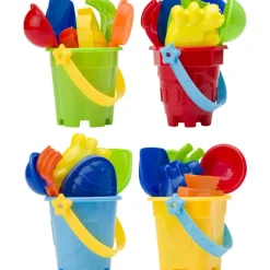 Zestaw plażowy, wiaderko / Wielokolorowy V8649-99