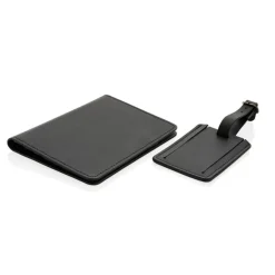 Zestaw podróżny Swiss Peak, PU z recyklingu / Czarny P820.731