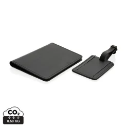 Zestaw podróżny Swiss Peak, PU z recyklingu / Czarny P820.731