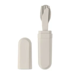 Zestaw sztućców w etui z PLA / Bezowy MO2743-13