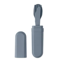 Zestaw sztućców w etui z PLA / Petrol MO2743-20