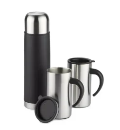 Zestaw upominkowy ACON (Termos 500 ml, 2 kubki 260 ml) / Srebrny 17499