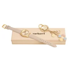 Zestaw upominkowy Cacharel zegarek i brelok CAK535A + CMN535A / Złoty CPKN535