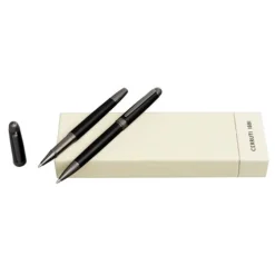 Zestaw upominkowy Cerruti 1881 długopis i pióro kulkowe NSI5894E + NSI5895E / Czarny NPBR589A