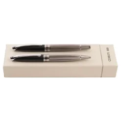 Zestaw upominkowy Cerruti 1881 długopis i pióro kulkowe - NSW2454D + NSW2455D / Srebrny NPBR245D