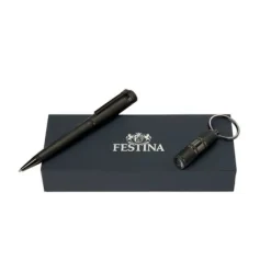 Zestaw upominkowy Festina długopis i brelok - FAK470B + FSH4704B / Czarny FPBK470A