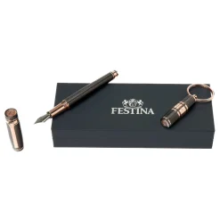 Zestaw upominkowy Festina pióro wieczne i brelok - FAK470D + FSH4702D / Ciemnoszary FPKP470D
