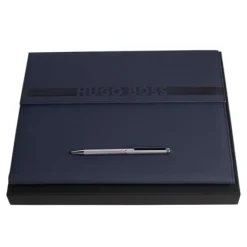 Zestaw upominkowy HUGO BOSS długopis i teczka A4 - HDF309N + HSM2764B / Niebieski HPFB276B