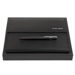 Zestaw upominkowy HUGO BOSS długopis i teczka A5 - HSV2854E + HTM209A / Czarny HPBM285A