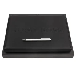 Zestaw upominkowy HUGO BOSS długopis i teczka A4 - HSM2764B + HTA209A / Czarny HPAB276B