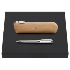 Zestaw upominkowy Hugo Boss długopis i etui HLS417X + HSS4614B / Camel HPSV461B