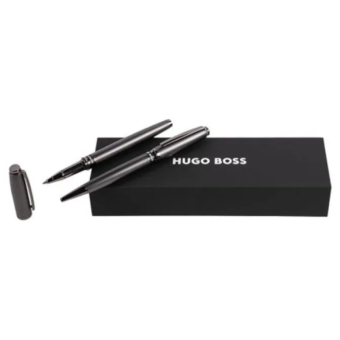 Zestaw upominkowy HUGO BOSS długopis i pióro kulkowe - HSW3784D + HSW3785D / Szary HPBR378D