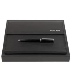 Zestaw upominkowy HUGO BOSS Długopis i notes / Czarny HPBM254A