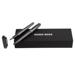 Zestaw upominkowy HUGO BOSS długopis i pióro wieczne - HSH3412D + HSH3414D / Szary HPBP341D