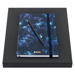 Zestaw upominkowy Hugo Boss długopis i notatnik HNH418NL + HSF3904N / Granatowy HPBH390N