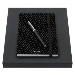 Zestaw upominkowy Hugo Boss długopis i notatnik HNH412JL + HSN2545A / Czarny HPHR412J