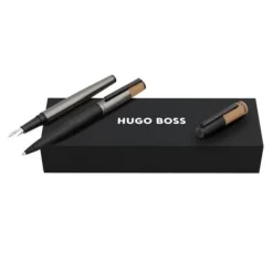 Zestaw upominkowy Hugo Boss długopis i pióro wieczne HSS5432A + HSS5434A / Brązowy HPBP543A