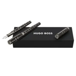 Zestaw upominkowy Hugo Boss pióro wieczne i pióro kulkowe HSS5872D + HSS5875D / Szary HPPR587D