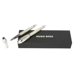 Zestaw upominkowy Hugo Boss pióro wieczne i pióro kulkowe - HSW4452C + HSW4455C / Szary HPPR445C