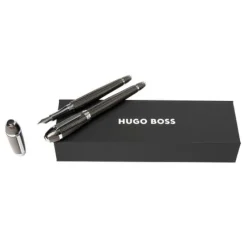 Zestaw upominkowy Hugo Boss pióro wieczne i pióro kulkowe - HSW4452D + HSW4455D / Ciemnoszary HPPR445D